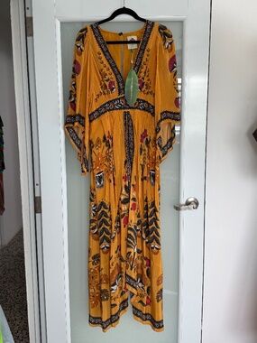 NWT, Tropical Kaftan Dress (S)